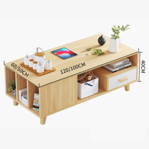 Bàn Trà gỗ công nghiệp hiện đại nhiều ngăn - BT07 4 Ban tra go cong nghiep phong khach BT07 1