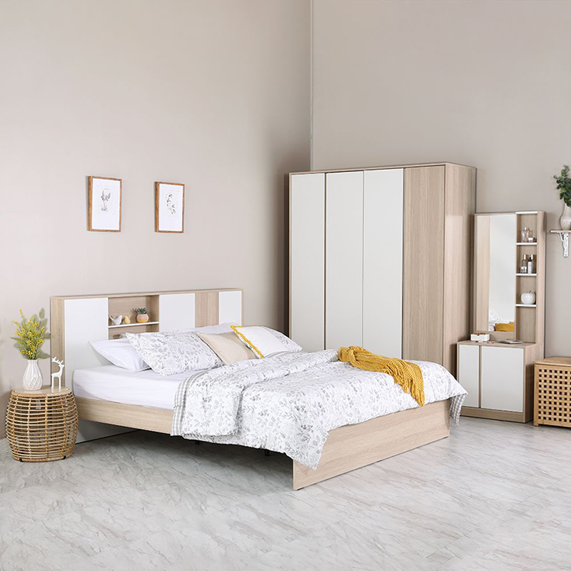 Giường Ngủ Gỗ Công Nghiệp 1m8 x 2m - GN01 1 Giường Ngủ Gỗ Công Nghiệp 1m8 x 2m - GN01