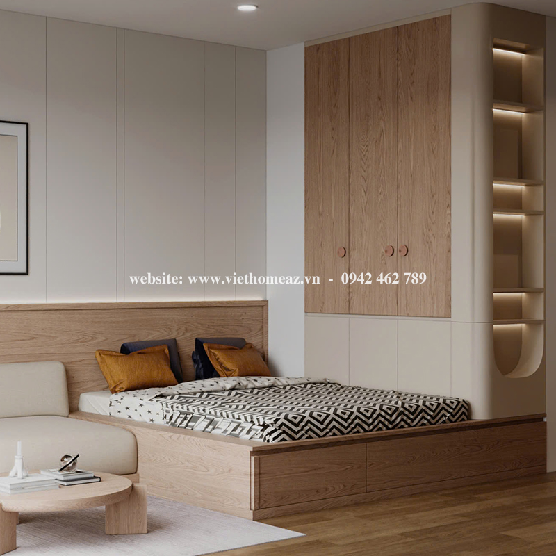 Giường Ngủ Gỗ Công Nghiệp - GN26 1 Giường Ngủ Gỗ Công Nghiệp - GN26