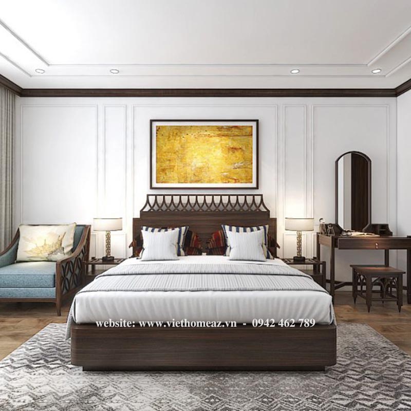 Giường Ngủ Gỗ Công Nghiệp - GN45 1 Giường Ngủ Gỗ Công Nghiệp - GN45