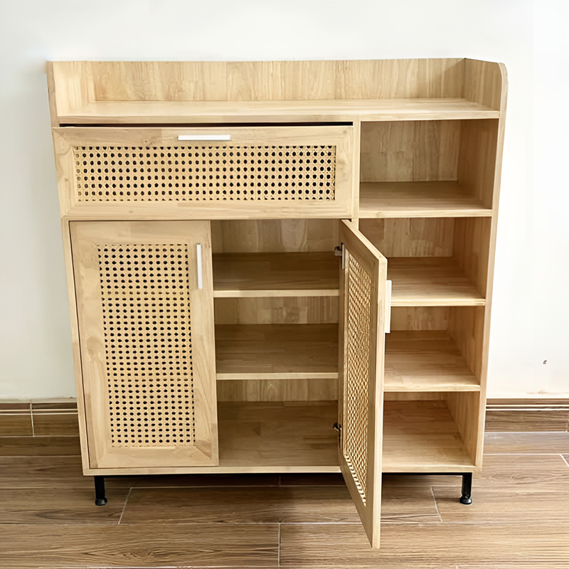 Tủ Giày Kết Hợp Kệ Để Đồ Cửa Lưới Mây – TG12 5 Tủ Giày Kết Hợp Kệ Để Đồ Cửa Lưới Mây – TG12 - Ảnh 5