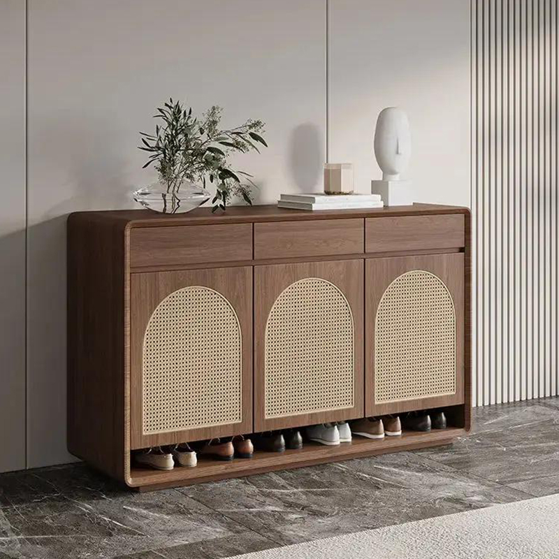 Tủ Giày Kết Hợp Kệ Để Đồ Cửa Lưới Mây – TG14 1 Tủ Giày Kết Hợp Kệ Để Đồ Cửa Lưới Mây – TG14