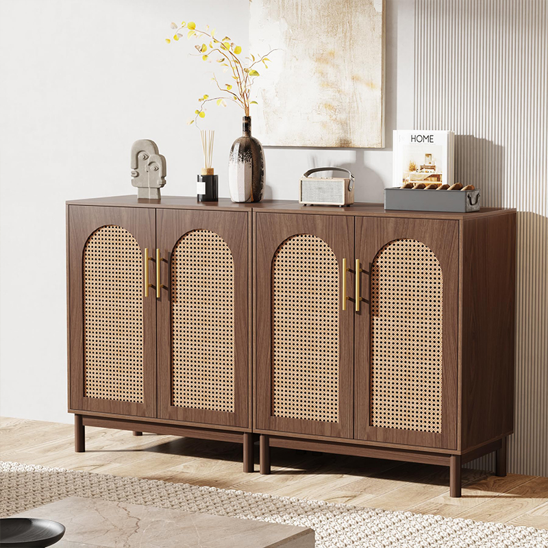 Tủ giày kết hợp kệ để đồ cửa lưới mây - TG20 4 Tủ giày kết hợp kệ để đồ cửa lưới mây - TG20 - Ảnh 4
