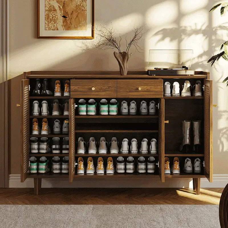 Tủ giày kết hợp kệ để đồ cửa lưới mây - TG20 8 Tủ giày kết hợp kệ để đồ cửa lưới mây - TG20 - Ảnh 8